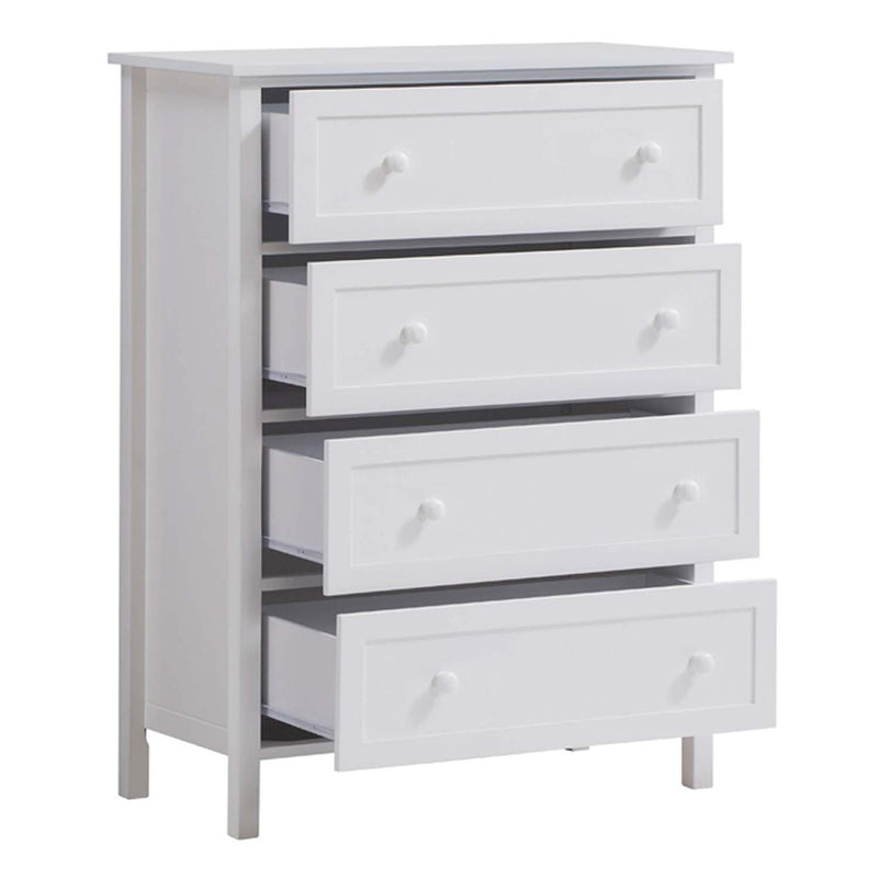Lolanda 4 Storage Drawers Chest, White Finish Acme