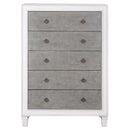 Katia 6 Storage Drawers Chest, Rustic Gray & Weathered White Finish Acme