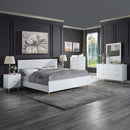 Gaines 5 Storage Drawers Chest, White High Gloss Finish Acme