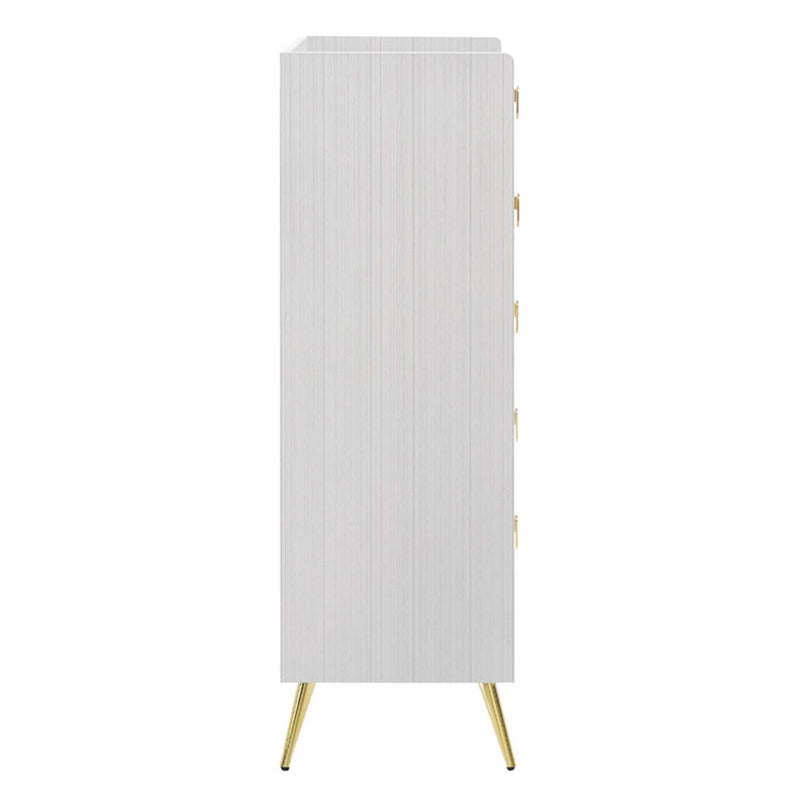 Zeena 5 Storage Drawers Chest, White Finish Acme