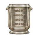 Danae 4 Storage Drawers & 1 Open Shelf Chest, Champagne & Gold Finish Acme