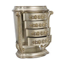 Danae 4 Storage Drawers & 1 Open Shelf Chest, Champagne & Gold Finish Acme