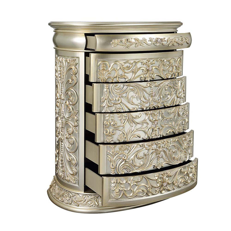 Sorina 6 Storage Drawers Chest, Antique Gold Finish Acme
