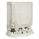 Adara 4 Storage Drawers Chest, Antique White Finish Acme