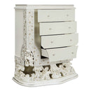 Adara 4 Storage Drawers Chest, Antique White Finish Acme