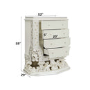 Adara 4 Storage Drawers Chest, Antique White Finish Acme