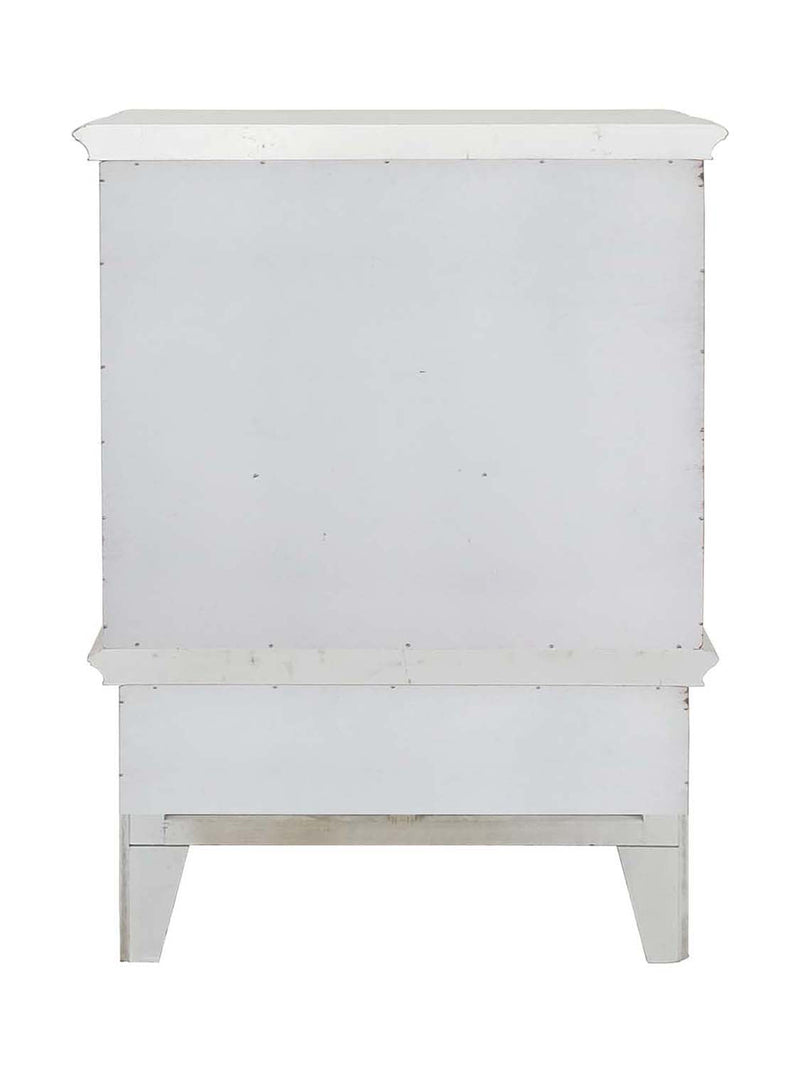 Vendome 3 Storage Drawers and 2 Doors Chest, Antique Pearl Finish Acme