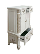 Vendome 3 Storage Drawers and 2 Doors Chest, Antique Pearl Finish Acme