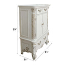 Vendome 3 Storage Drawers and 2 Doors Chest, Antique Pearl Finish Acme