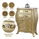 Cabriole 5 Storage Drawers Chest, Gold Finish Acme