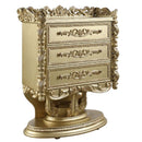 Bernadette 3 Storage Drawers Chest, Gold Finish Acme