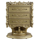 Bernadette 3 Storage Drawers Chest, Gold Finish Acme