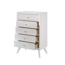 Cerys 5 Storage Drawers Chest, White Finish Acme