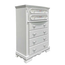 Flora 5 Storage Drawers Chest, White Finish Acme