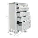 Flora 5 Storage Drawers Chest, White Finish Acme