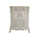 Dresden II 5 Storage Drawers & 2 Doors Chest, Bone White Finish Acme