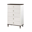 Carena 5 Storage Drawers Chest, White & Brown Finish Acme