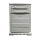 Flora 5 Storage Drawers Chest, Gray Finish Acme