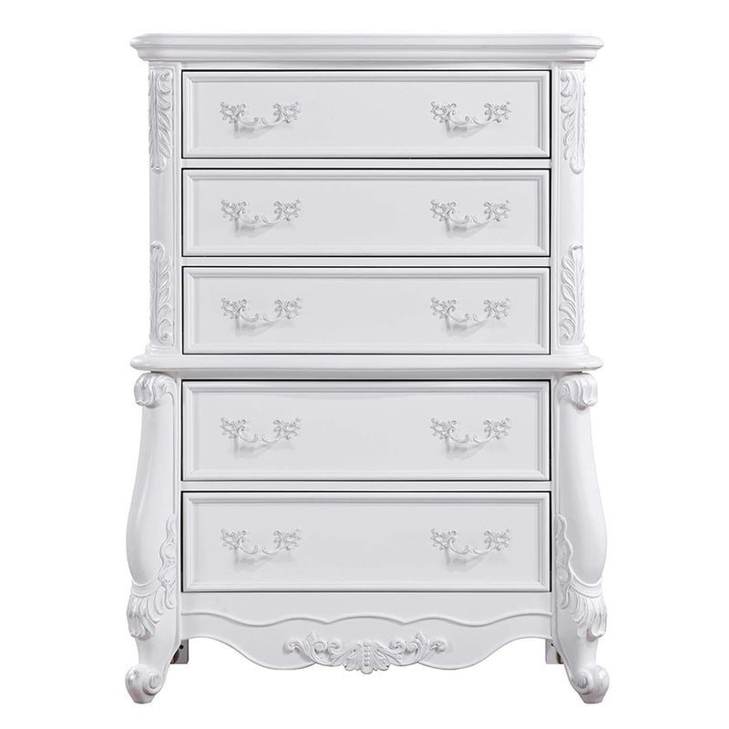 Latisha 5 Storage Drawers Chest, White Finish Acme