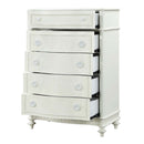 Dorothy 5 Storage Drawers Chest, Ivory Finish Acme