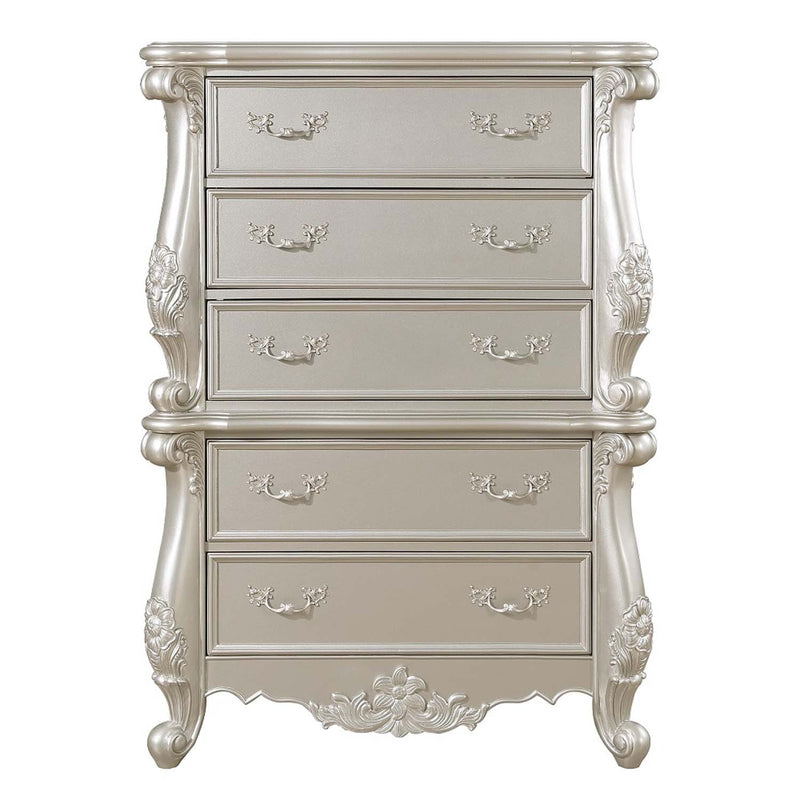 Bently 5 Storage Drawers Chest, Champagne Finish Acme