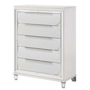 Tarian 5 Storage Drawers Chest, Pearl White Finish Acme