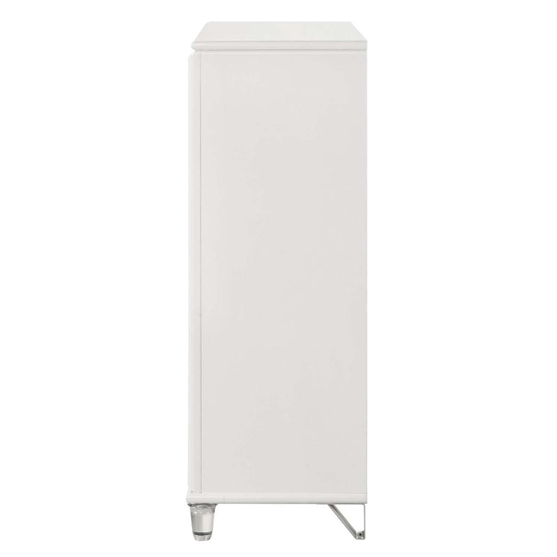 Tarian 5 Storage Drawers Chest, Pearl White Finish Acme