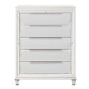 Tarian 5 Storage Drawers Chest, Pearl White Finish Acme