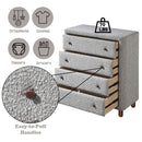 Cleo 4 Storage Drawers Chest, Gray Boucle Acme