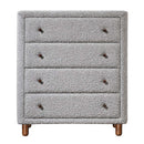 Cleo 4 Storage Drawers Chest, Gray Boucle Acme