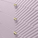 Gaines 5 Storage Drawers Chest, Pink High Gloss Finish Acme