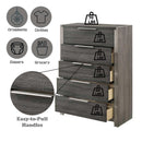 Jehoram 5 Storage Drawers Chest, Gray Finish Acme