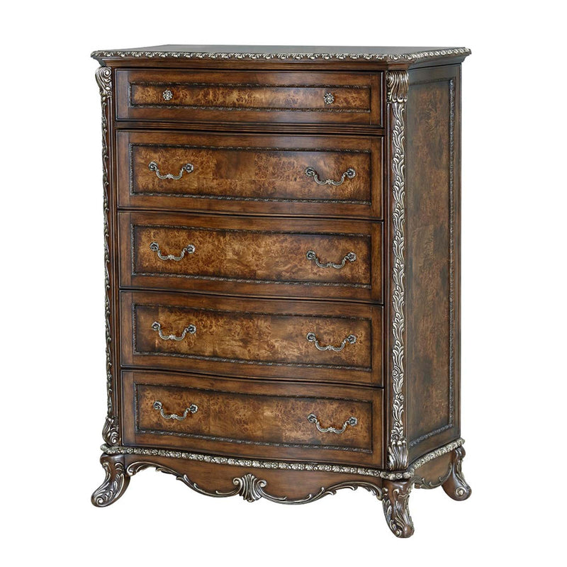 Devany 5 Storage Drawers Chest, Cherry Finish Acme