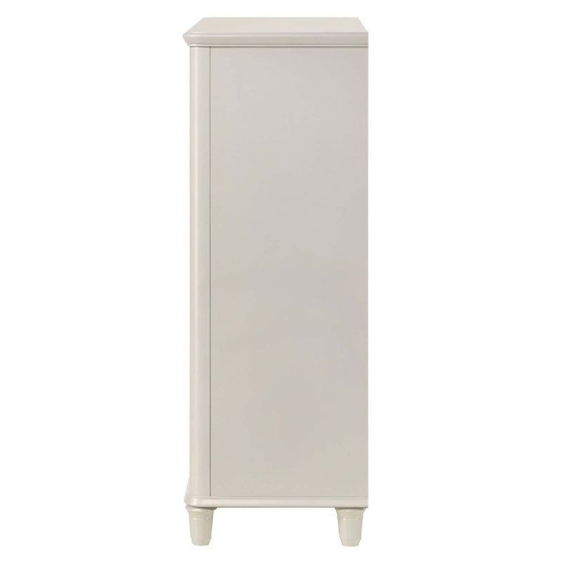 Laveda 5 Storage Drawers Chest, Pearl White Finish Acme
