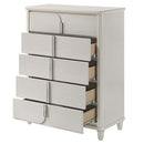 Laveda 5 Storage Drawers Chest, Pearl White Finish Acme