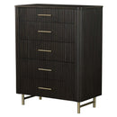 Clayten 5 Storage Drawers Chest, Espreeso Finish Acme