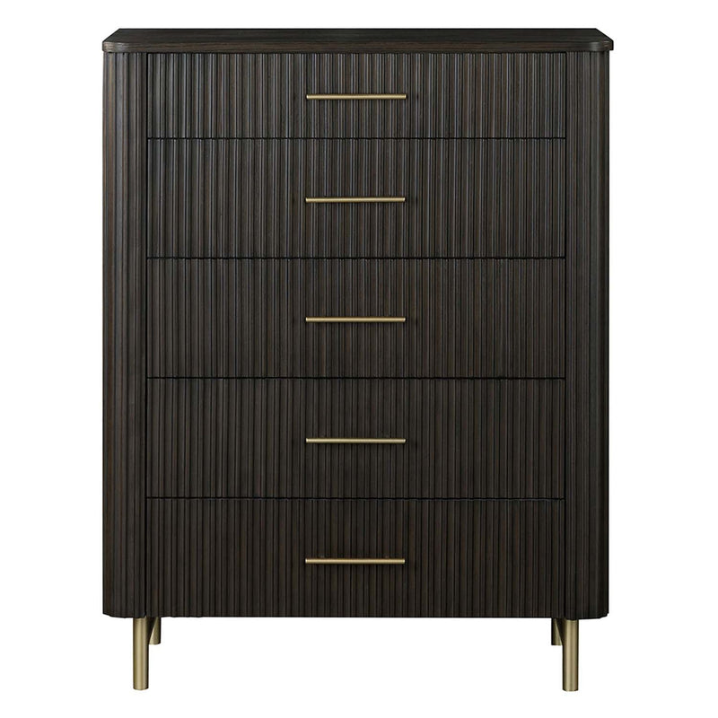 Clayten 5 Storage Drawers Chest, Espreeso Finish Acme