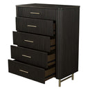 Clayten 5 Storage Drawers Chest, Espreeso Finish Acme