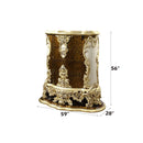 Desiderius 4 Storage Drawers Chest, Antique Gold & Hand Painted Brown Finish Acme