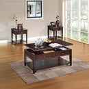 Malachi Rectangular Leg Table w/Lift Top (Faux Drawer) , Walnut Finish Acme