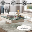 Dominic Square Coffee Table , Mirrored Acme