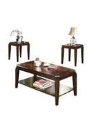 Docila 3Pc Coffee & End Table Set , Walnut Finish Acme