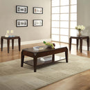 Docila Rectangular Leg Table w/Lift Top & Bottom Shelf , Walnut Finish Acme