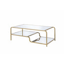 Astrid Rectangular Coffee Table , Mirrored & Gold Finish Acme