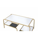Astrid Rectangular Coffee Table , Mirrored & Gold Finish Acme