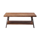 Ikram Rectangular Coffee Table , Weathered Oak & Sandy Black Finish Acme