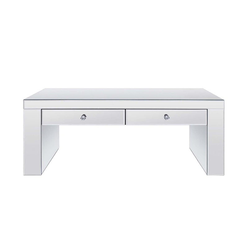 Noralie Rectangular Coffee Table , Mirrored & Faux Diamonds Acme
