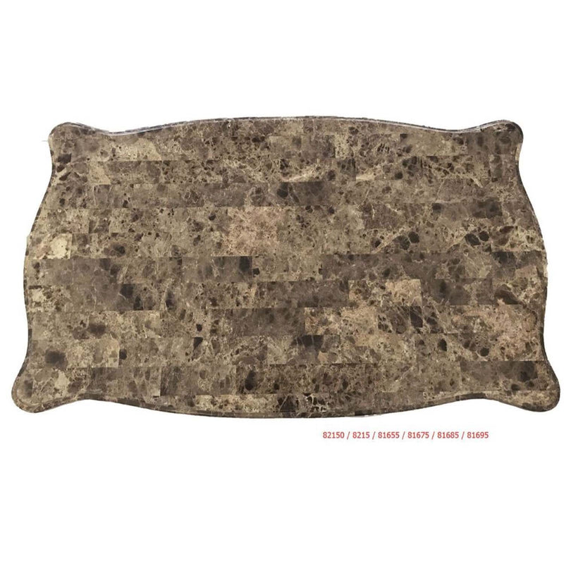 Mehadi Rectangular Coffee Table , Marble Top & Walnut Finish Acme