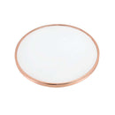 Alivia Round Table (NO Storage) , Frosted Glass & Rose Gold Finish Acme