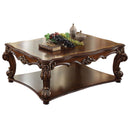 Vendome Rectangular Table w/Scrolled Leg and Bottom Shelf , Cherry Finish Acme